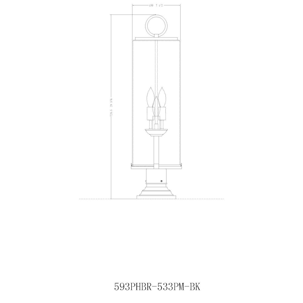 Z-Lite 3 Light Outdoor Pier Mounted Fixture