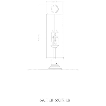 Z-Lite 3 Light Outdoor Pier Mounted Fixture