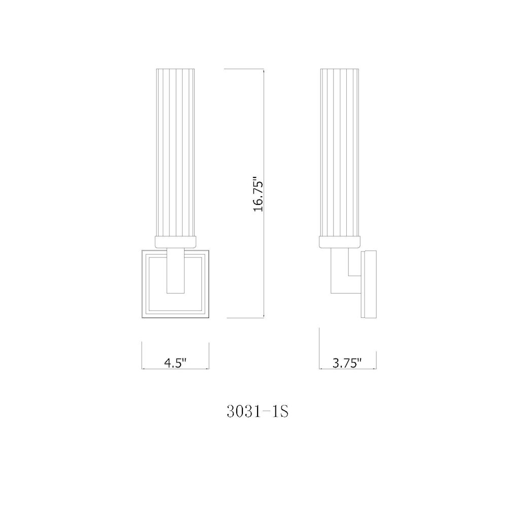 Z-Lite Beau 1 Light Wall Sconce in Bronze  Frame Finish