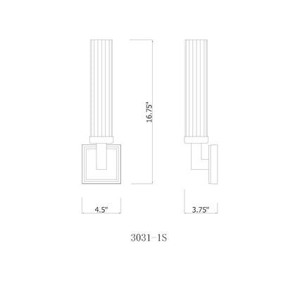 Z-Lite Beau 1 Light Wall Sconce in Bronze  Frame Finish