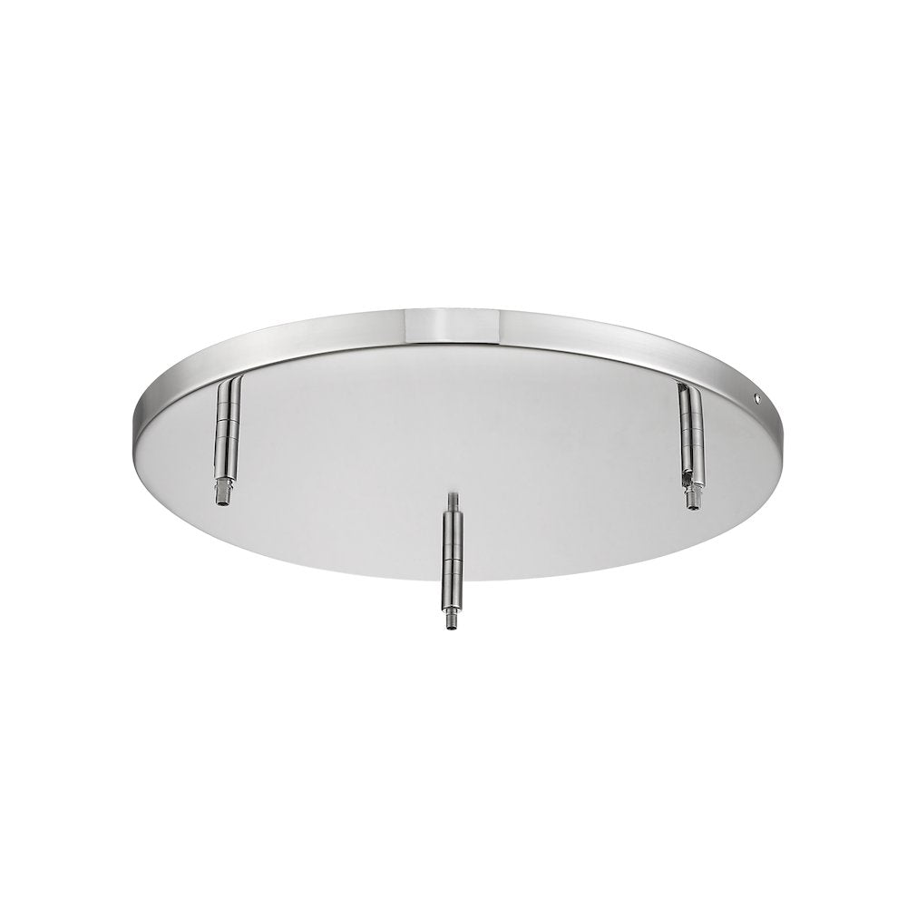 Z-Lite 3 Light Ceiling Plate, Chrome Frame Finish