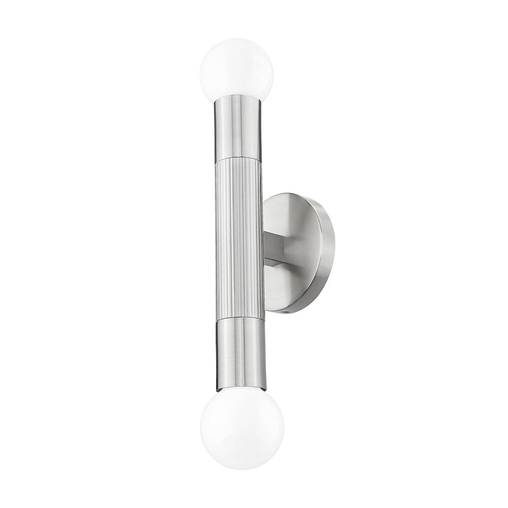 Z-Lite Stari 2 Light Wall Sconce in Brushed Nickel color, Steel frame