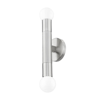 Z-Lite Stari 2 Light Wall Sconce in Brushed Nickel color, Steel frame