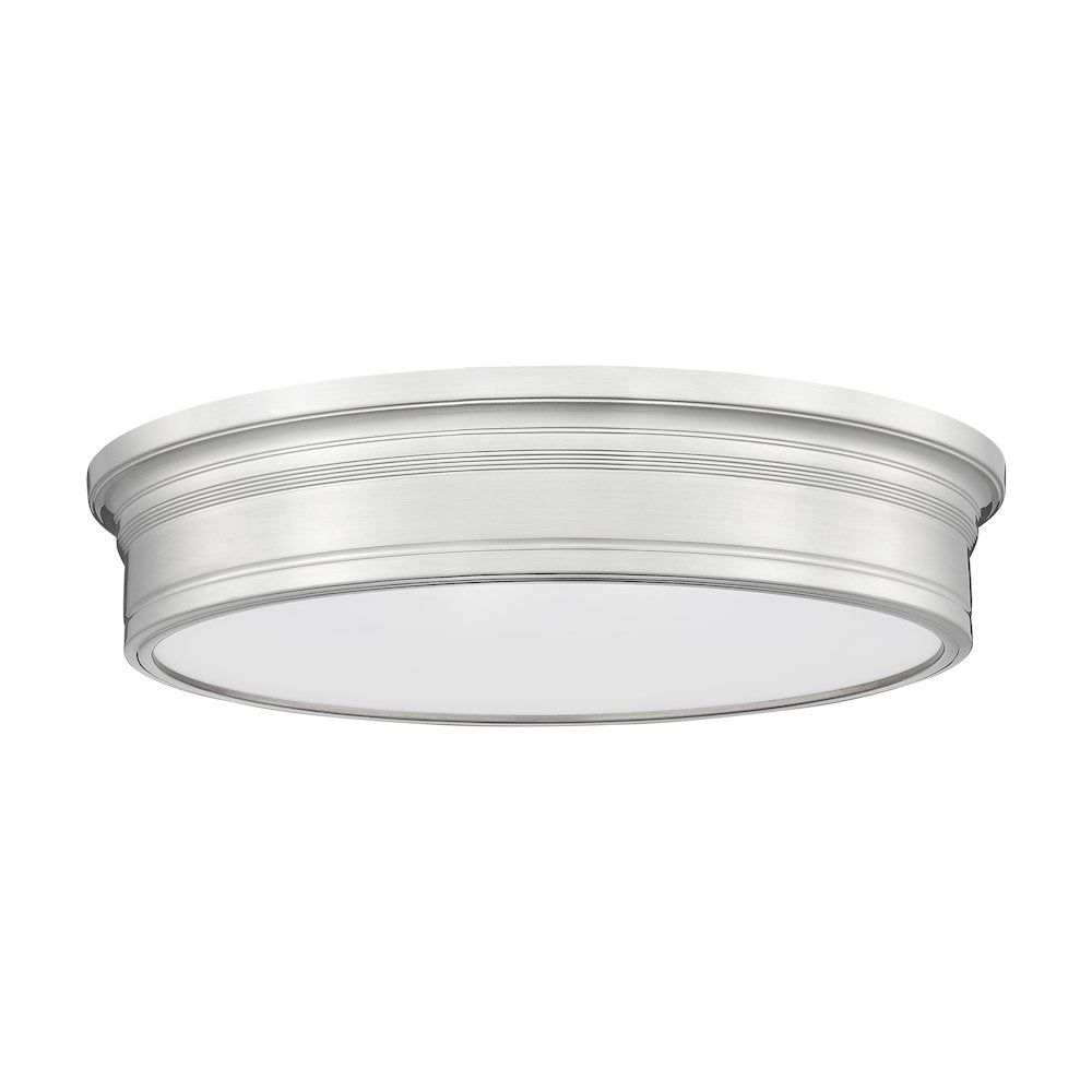 Z-Lite 1 Light Flush Mount, Brushed Nickel
