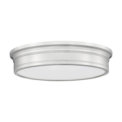 Z-Lite 1 Light Flush Mount, Brushed Nickel