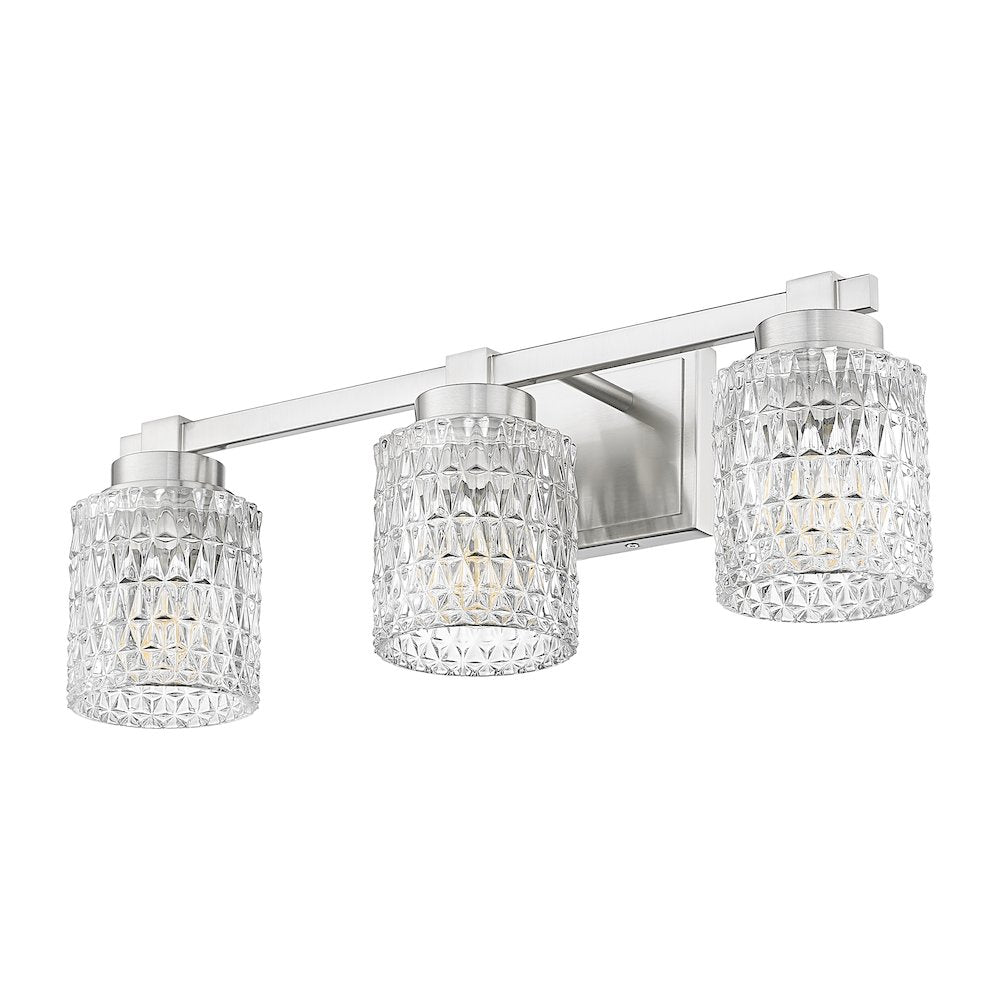 Z-Lite 3 Light Vanity, Brushed Nickel