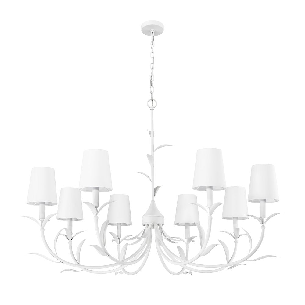 Z-Lite 8 Light Chandelier, Textured White