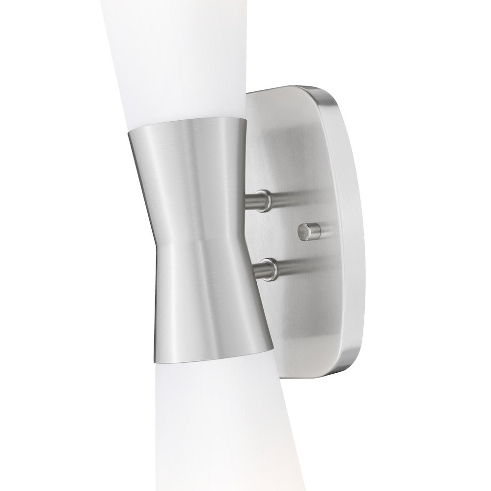 Z-Lite 2 Light Wall Sconce, Brushed Nickel