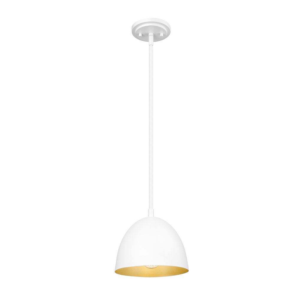 Z-Lite 1 Light Pendant, Matte White