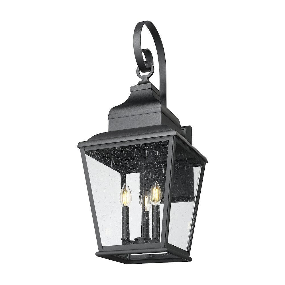 Z-Lite 3 Light Outdoor Wall Light, Sand Black