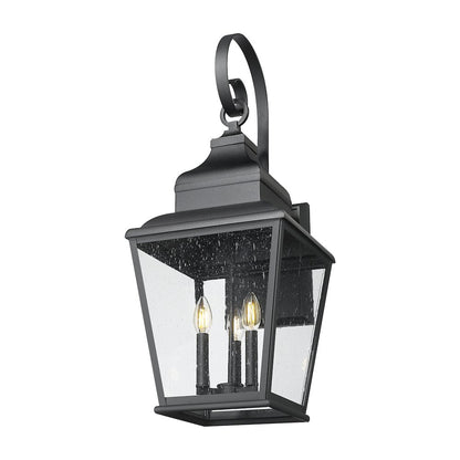 Z-Lite 3 Light Outdoor Wall Light, Sand Black