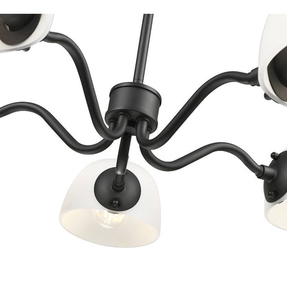 Z-Lite 5 Light Chandelier, Matte Black