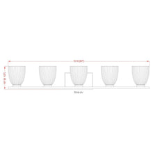 Z-Lite Naya 5 Light Vanity in Chrome color, Steel frame