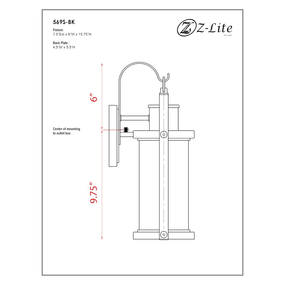 Z-Lite 1 Light Outdoor Wall Light