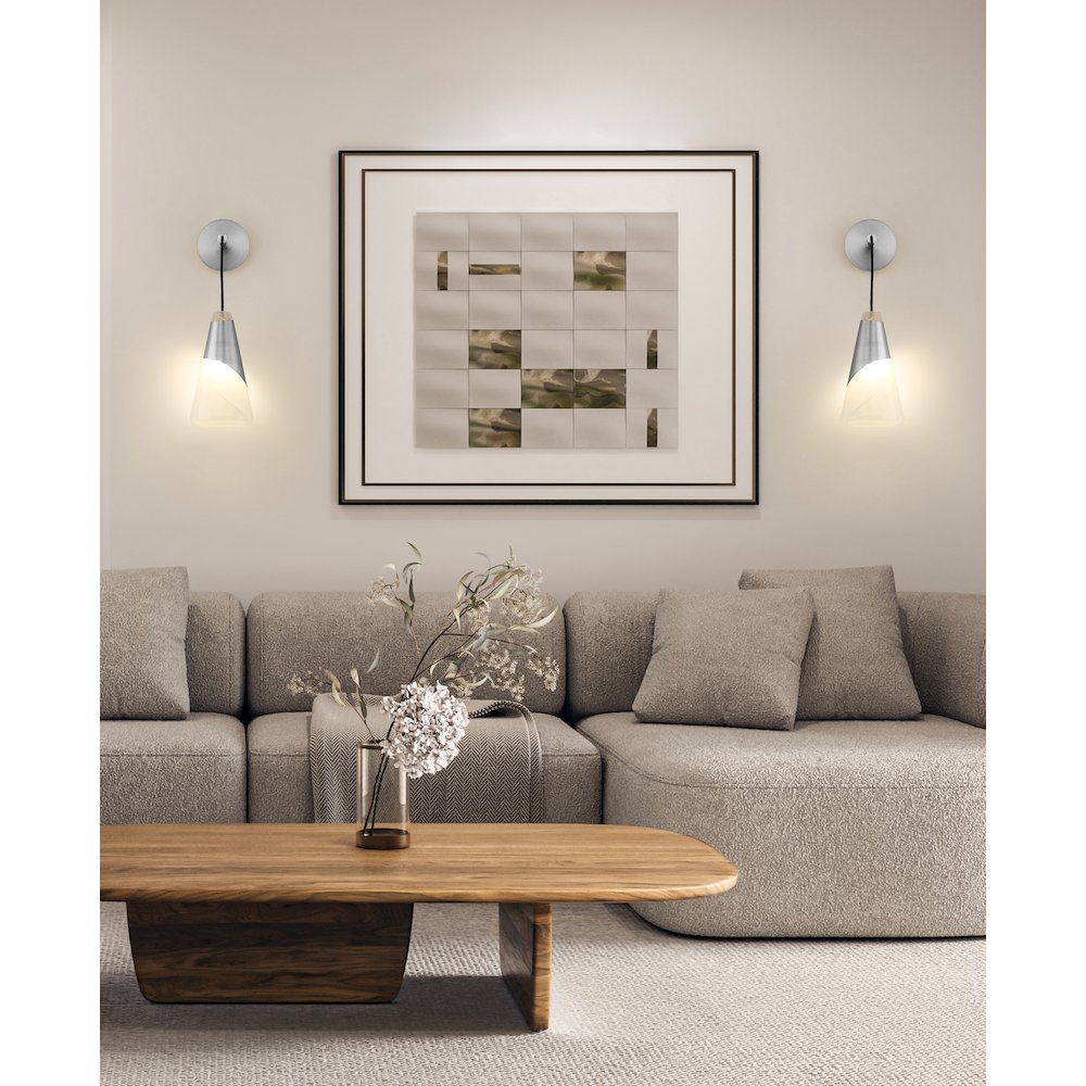 Z-Lite Aimie 1 Light Wall Sconce, Brushed Nickel