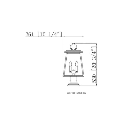 Z-Lite 2 Light Outdoor Pier Mounted Fixture