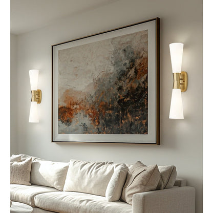 Z-Lite 2 Light Wall Sconce, Modern Gold