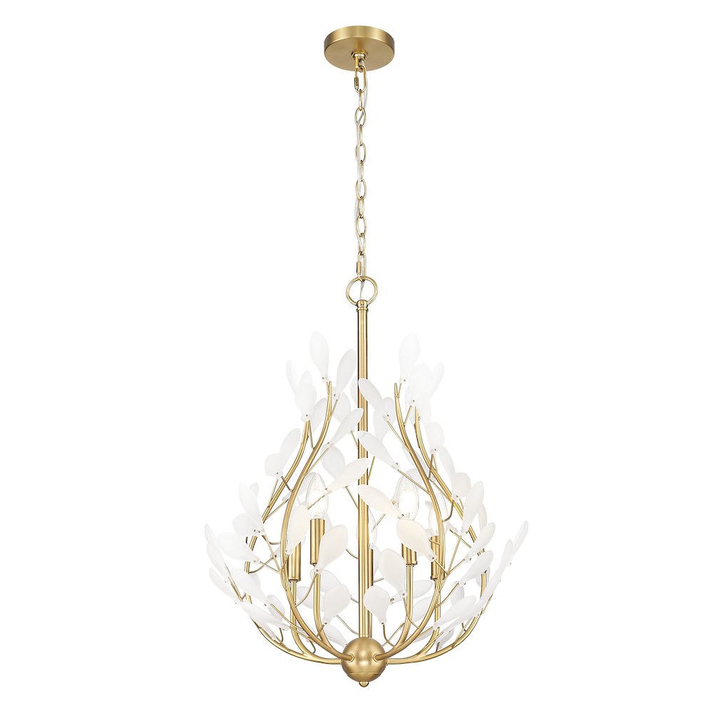 Z-Lite 5 Light Chandelier, Modern Gold