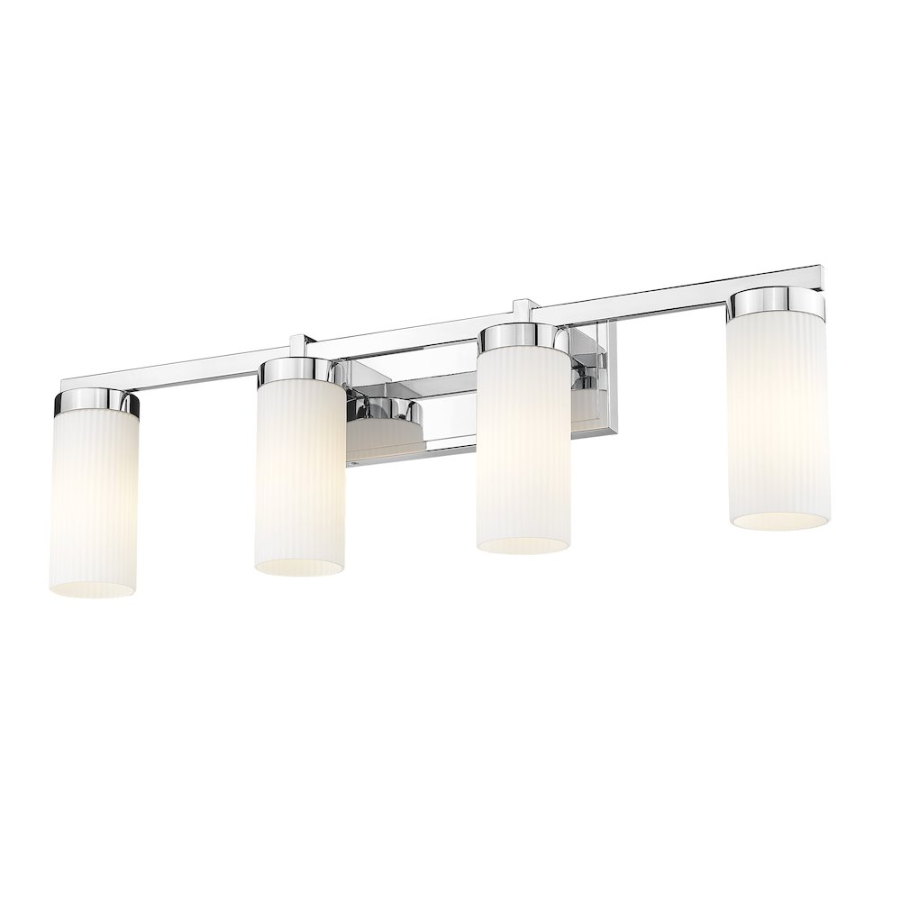 Z-Lite Danica 4 Light Vanity in Chrome color, Steel frame