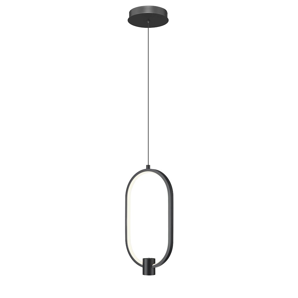 Z-Lite 1 Light Pendant, Matte Black