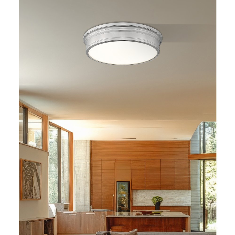 Z-Lite 1 Light Flush Mount, Brushed Nickel