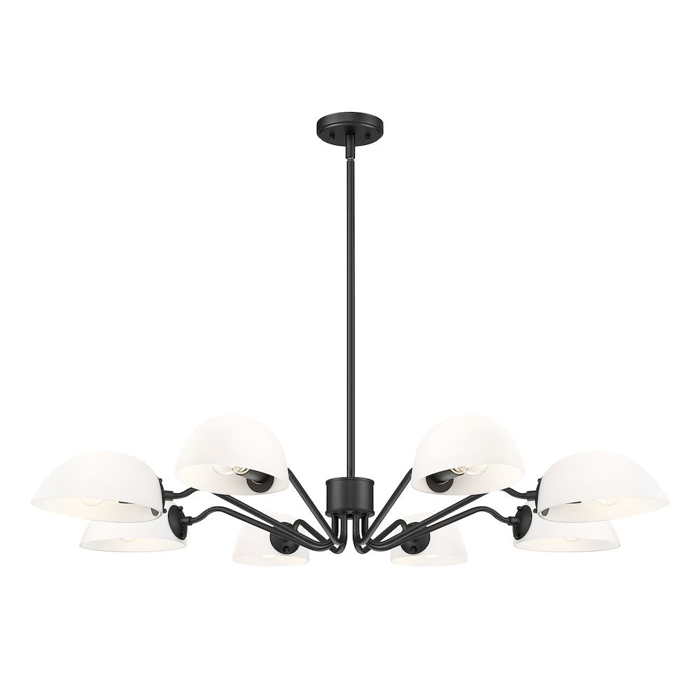 Z-Lite 8 Light Chandelier, Matte Black