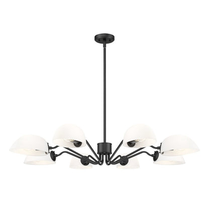 Z-Lite 8 Light Chandelier, Matte Black