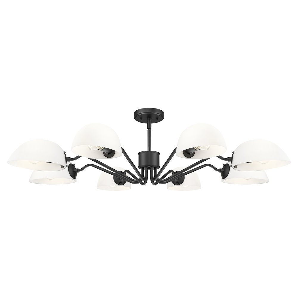 Z-Lite 8 Light Chandelier, Matte Black