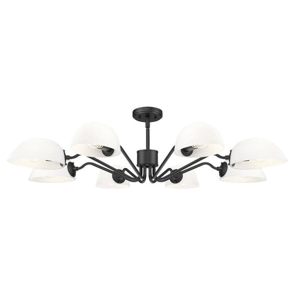 Z-Lite 8 Light Chandelier, Matte Black