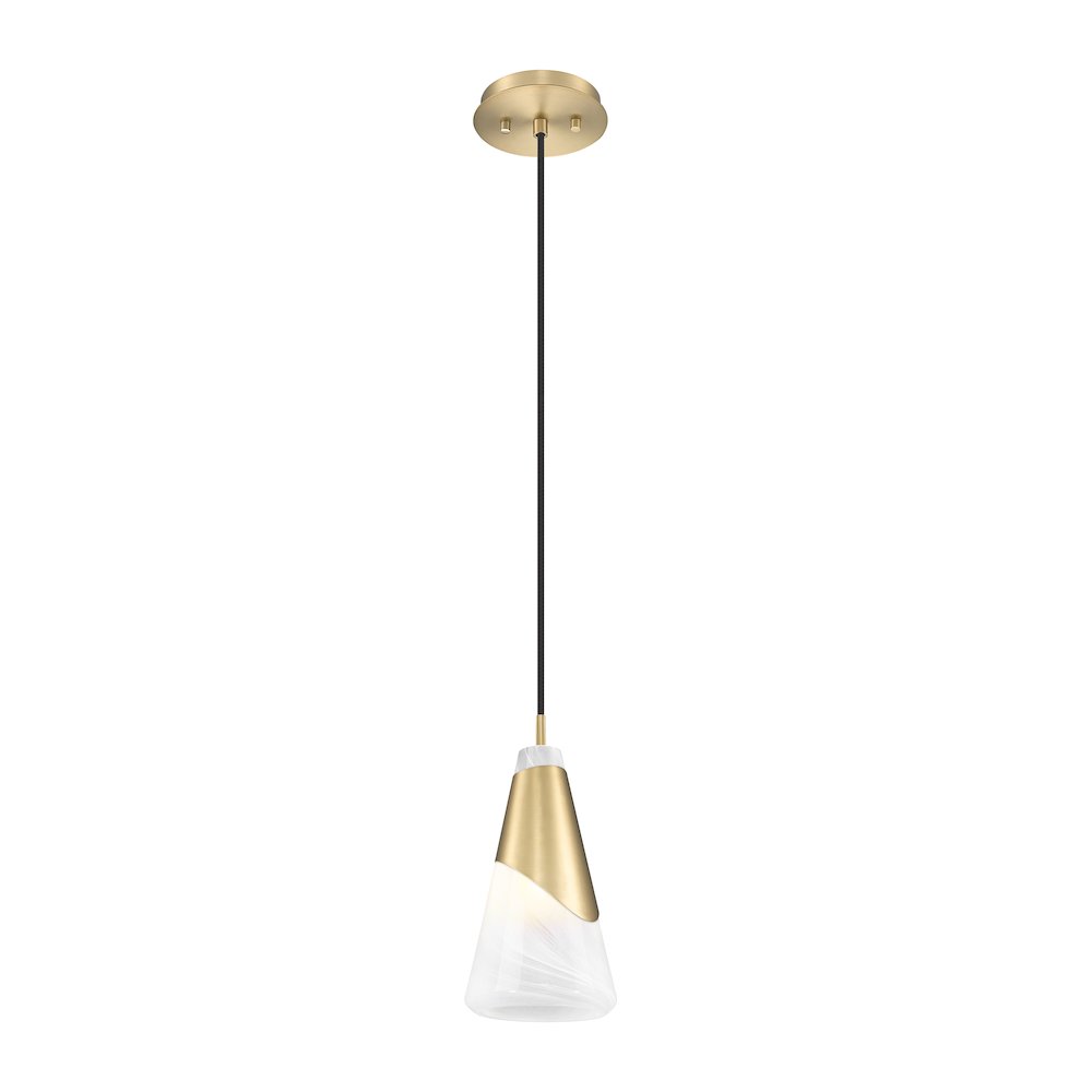 Z-Lite Aimie 1 Light Pendant, Modern Gold