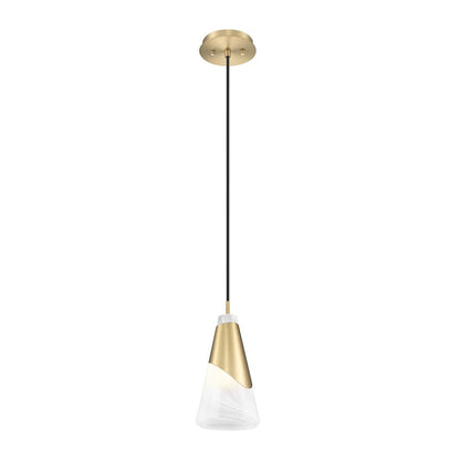 Z-Lite Aimie 1 Light Pendant, Modern Gold