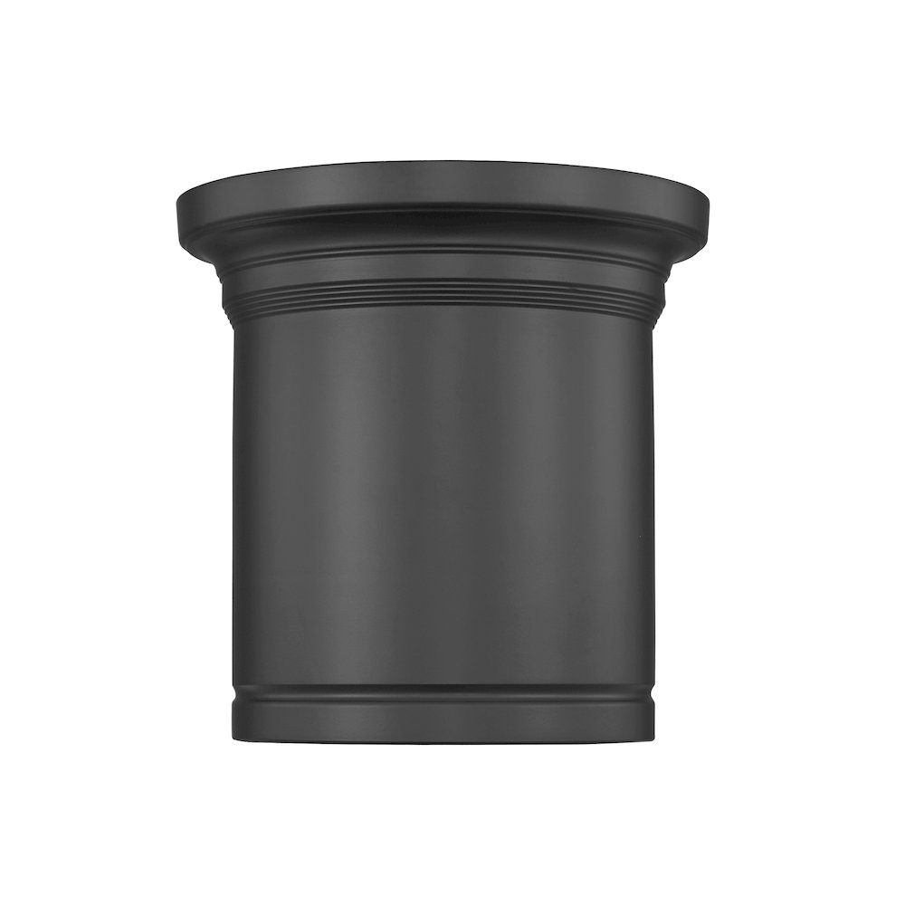 Z-Lite 1 Light Flush Mount, Matte Black
