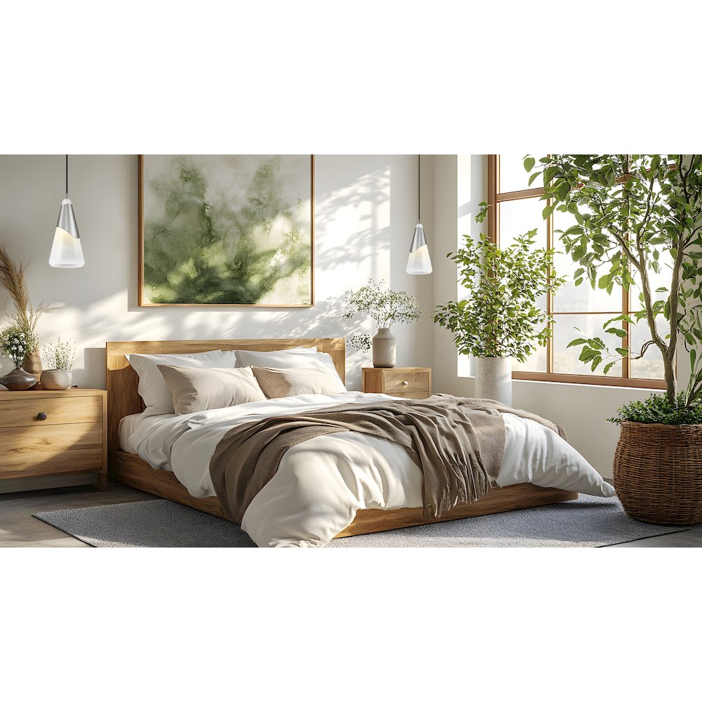 Z-Lite Aimie 1 Light Pendant, Brushed Nickel