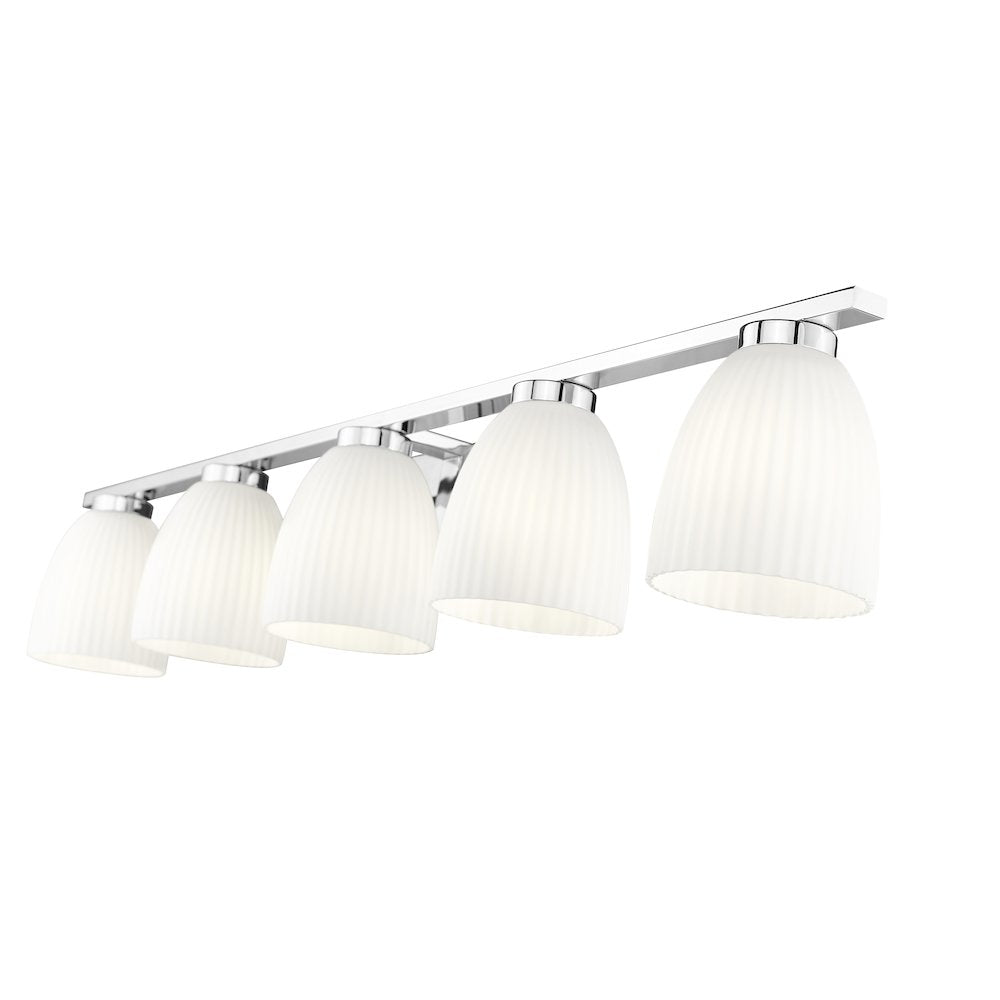 Z-Lite Naya 5 Light Vanity in Chrome color, Steel frame