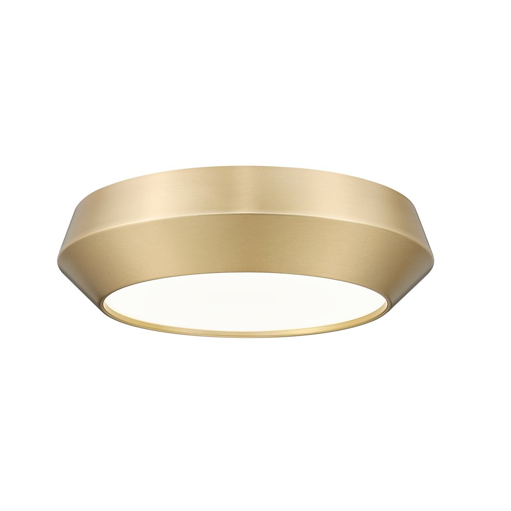 Z-Lite 1 Light Flush Mount, Modern Gold
