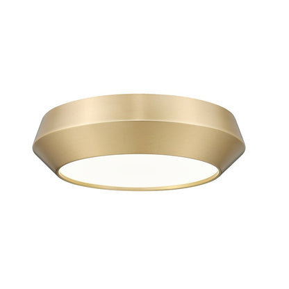 Z-Lite 1 Light Flush Mount, Modern Gold