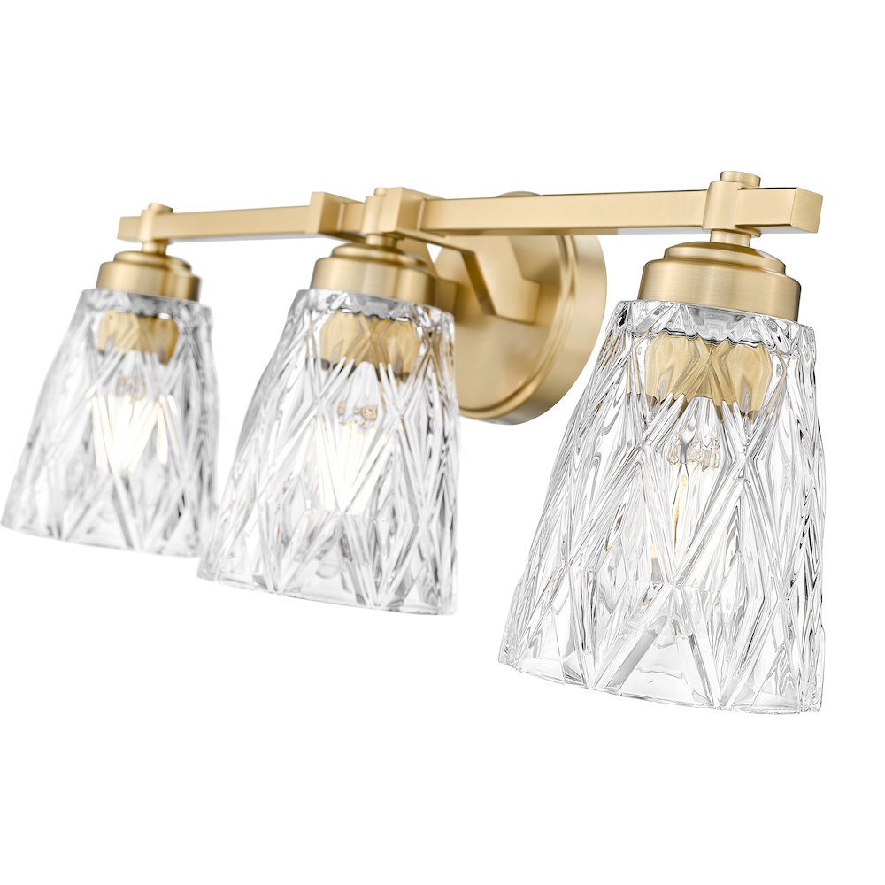 Z-Lite 3 Light Vanity, Modern Gold
