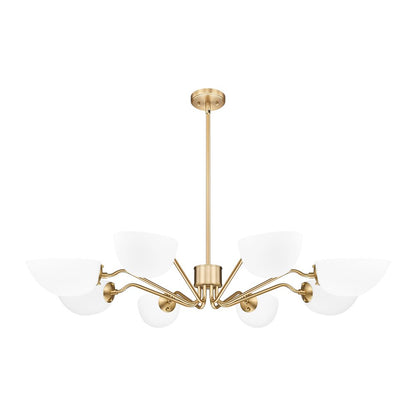 Z-Lite 8 Light Chandelier, Modern Gold