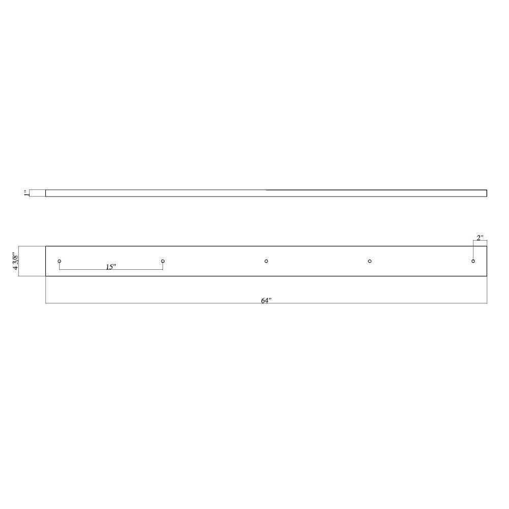 Z-Lite Multi Point Canopy 5 Light Ceiling Plate, Matte Black