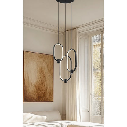Z-Lite 3 Light Chandelier, Matte Black