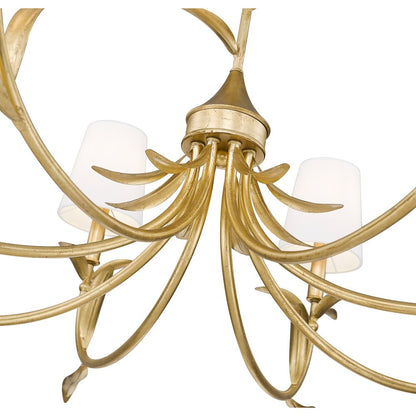 Z-Lite 8 Light Chandelier, Gold Leaf