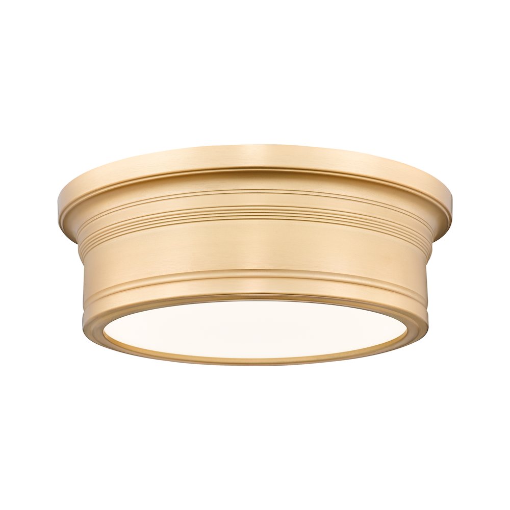 Z-Lite 1 Light Flush Mount, Modern Gold