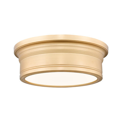 Z-Lite 1 Light Flush Mount, Modern Gold