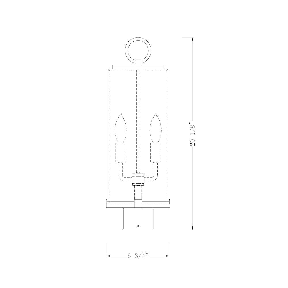 Z-Lite 2 Light Outdoor Post Mount Fixture