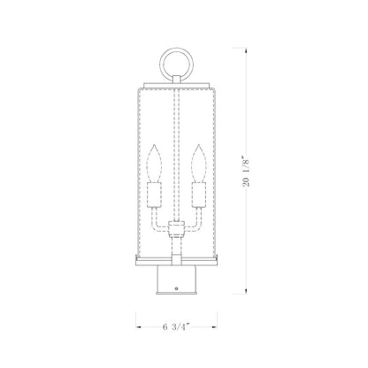 Z-Lite 2 Light Outdoor Post Mount Fixture