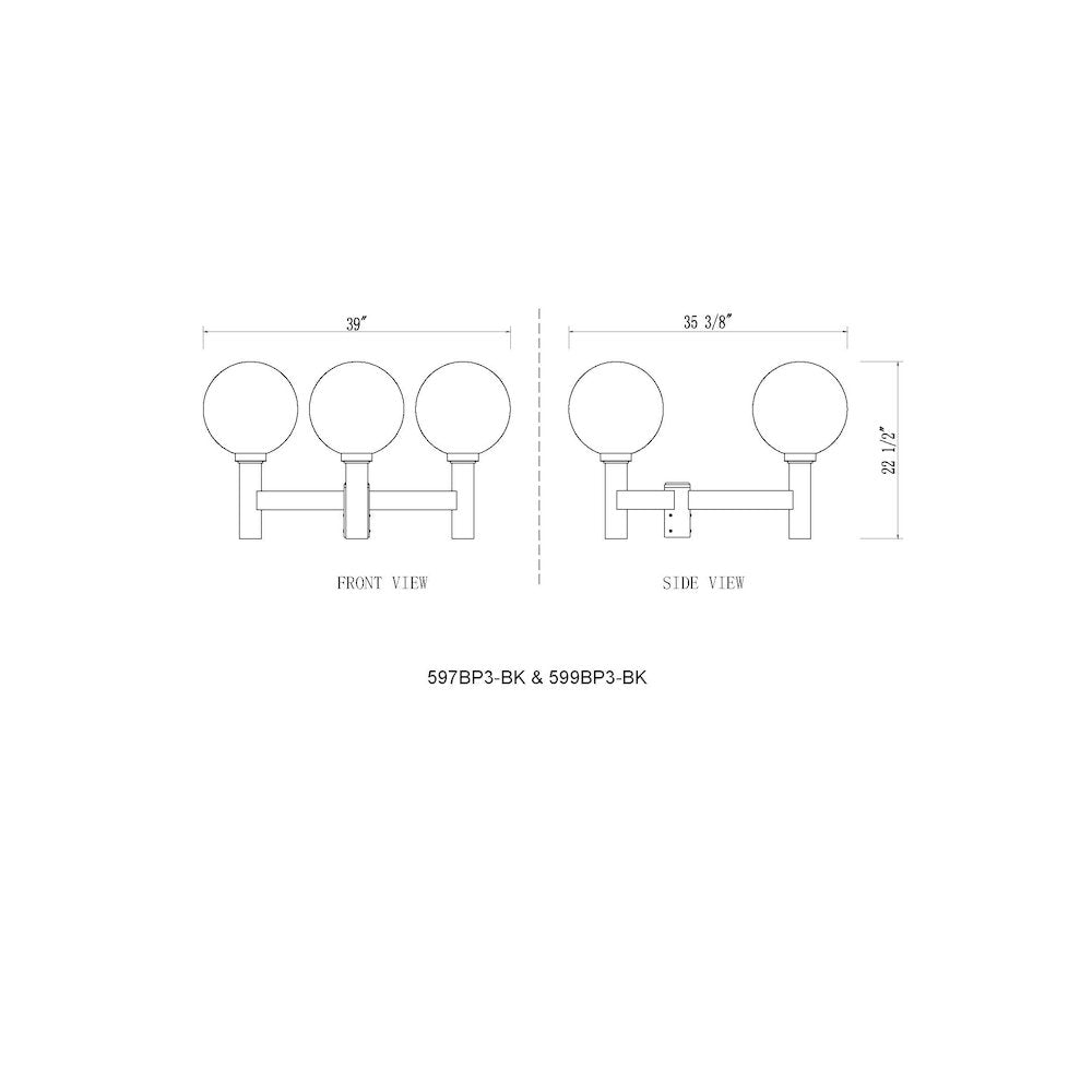 Z-Lite 3 Light Outdoor Post Mount Fixture