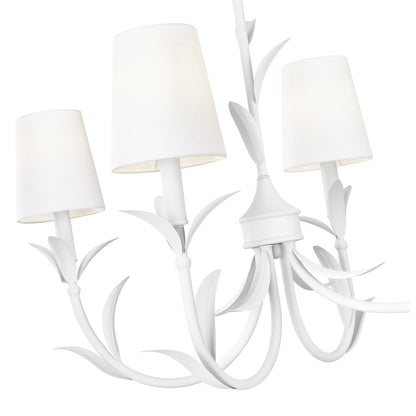 Z-Lite 6 Light Linear Chandelier, Textured White