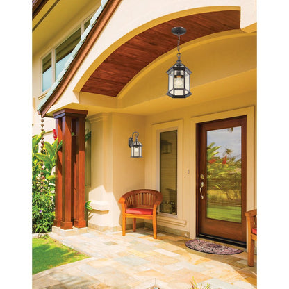 Z-Lite Annex 1 Light Outdoor Chain Mount Ceiling Fixture, Rust
