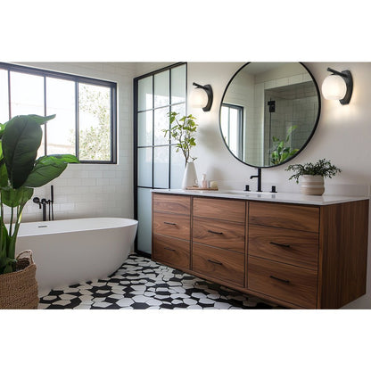 Z-Lite 1 Light Wall Sconce, Matte Black