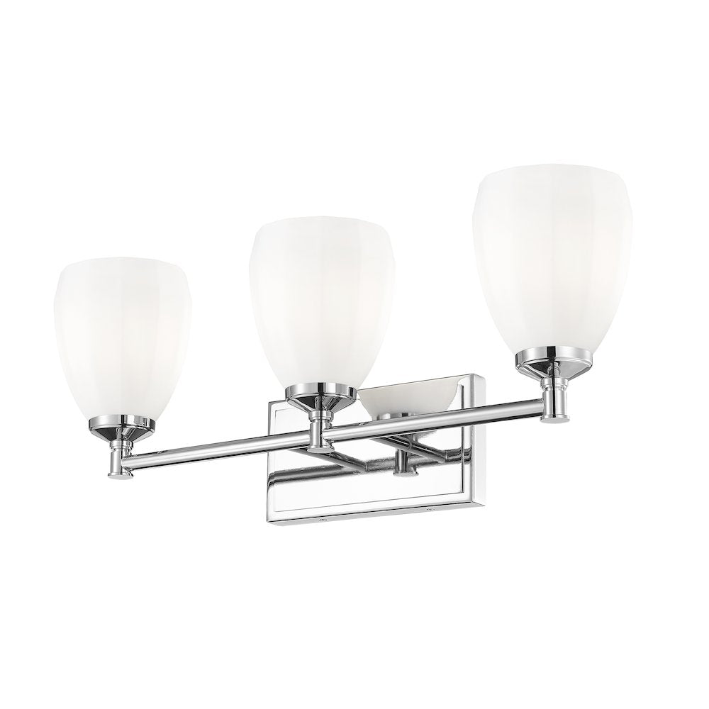 Z-Lite Oren 3 Light Vanity in Chrome  color, Steel frame